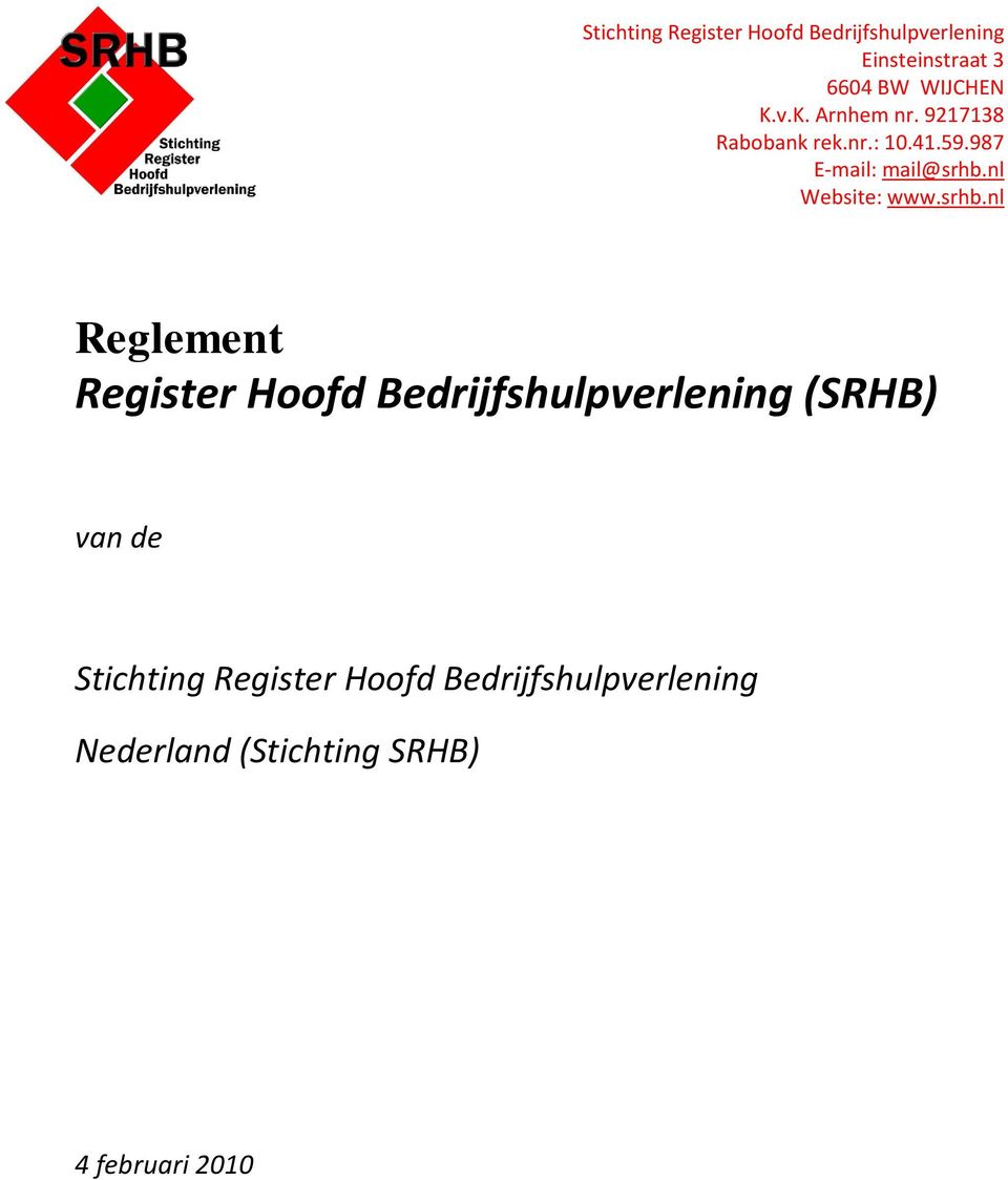 Stichting Register Hoofd
