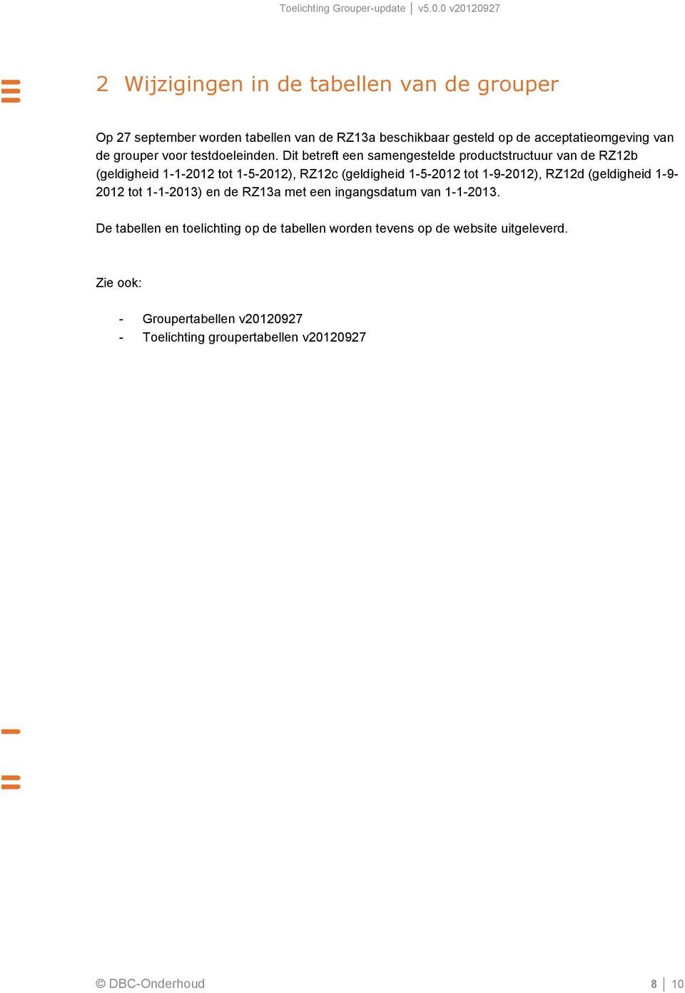 Dit betreft een samengestelde productstructuur van de RZ12b (geldigheid 1-1-2012 tot 1-5-2012), RZ12c (geldigheid 1-5-2012 tot 1-9-2012), RZ12d