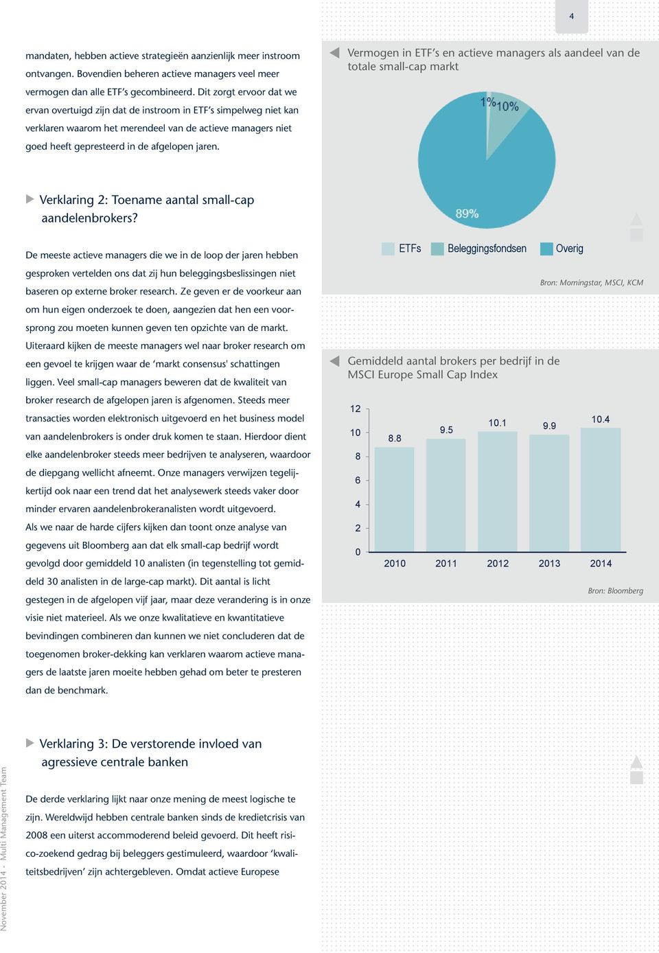 Dit zorgt ervoor dat we ervan overtuigd zijn dat de instroom in ETF s simpelweg niet kan verklaren waarom het merendeel van de actieve managers niet goed heeft gepresteerd in de afgelopen jaren.