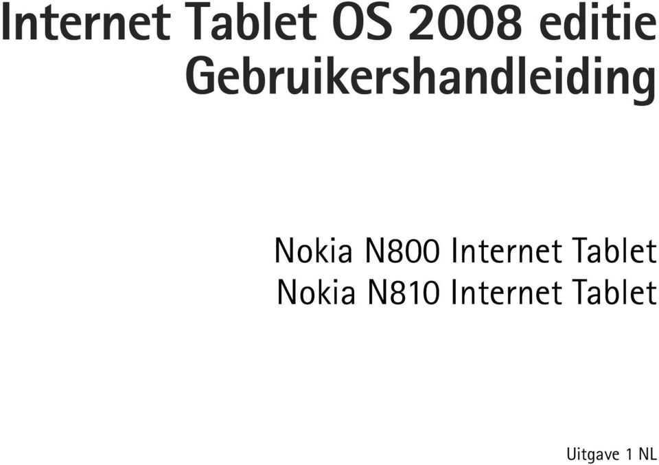 Nokia N800 Internet Tablet