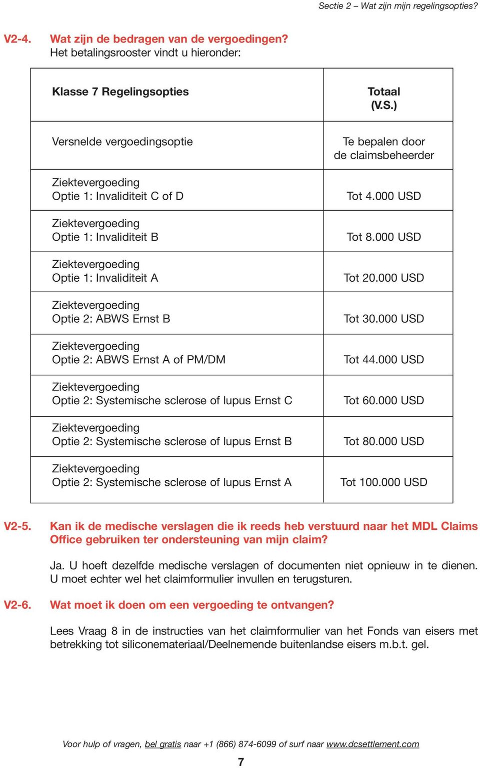 Ernst A of PM/DM Ziektevergoeding Optie 2: Systemische sclerose of lupus Ernst C Ziektevergoeding Optie 2: Systemische sclerose of lupus Ernst B Ziektevergoeding Optie 2: Systemische sclerose of