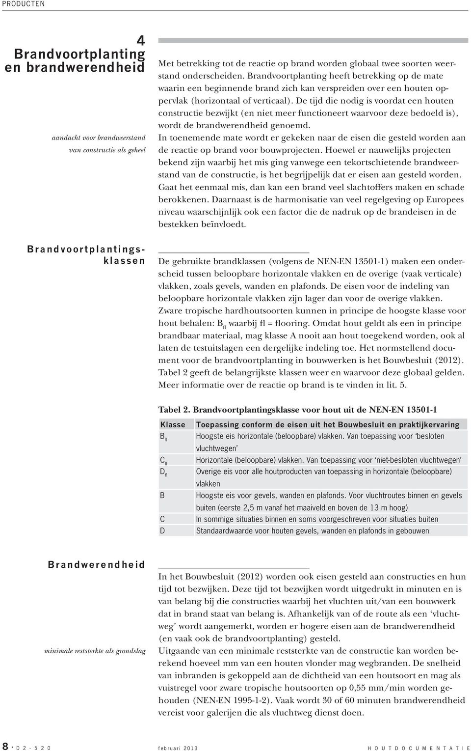 De tijd die nodig is voordat een houten constructie bezwijkt (en niet meer functioneert waarvoor deze bedoeld is), wordt de brandwerendheid genoemd.