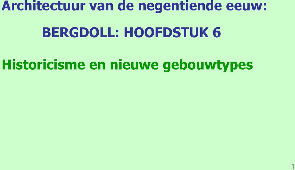 BERGDOLL: HOOFDSTUK 6