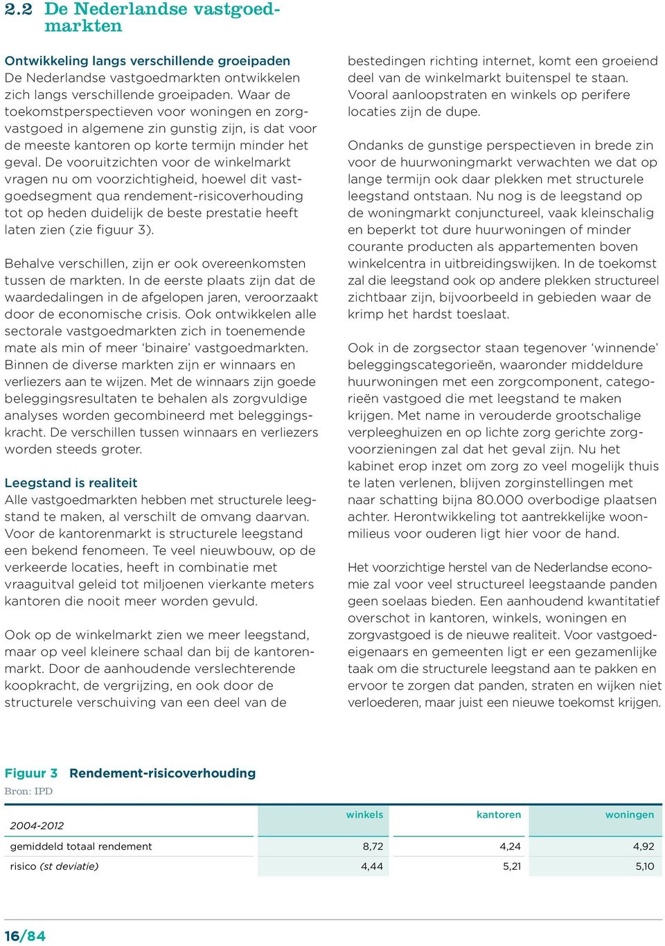 De vooruitzichten voor de winkelmarkt vragen nu om voorzichtigheid, hoewel dit vastgoedsegment qua rendement-risicoverhouding tot op heden duidelijk de beste prestatie heeft laten zien (zie figuur 3).