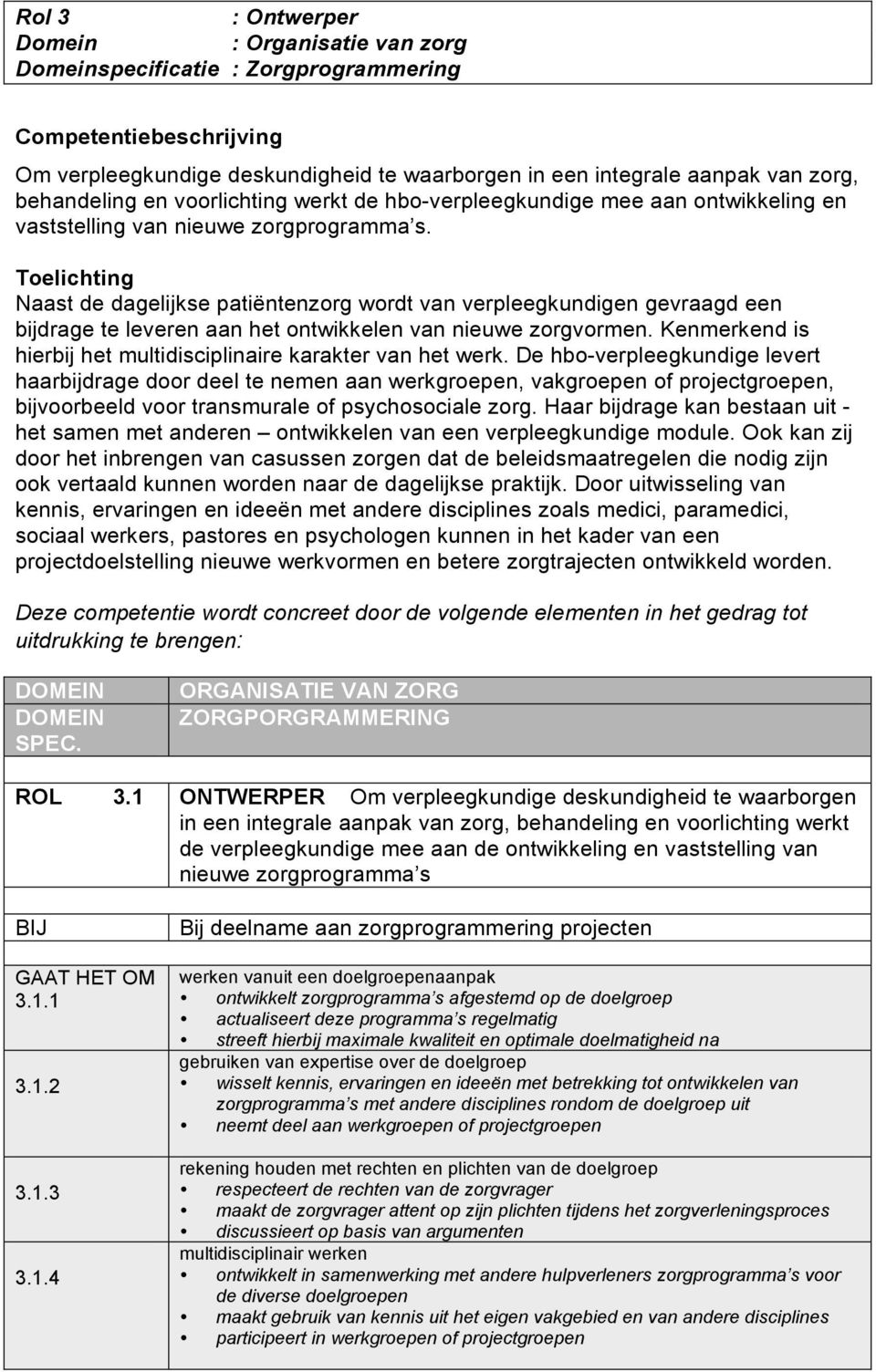 Toelichting Naast de dagelijkse patiëntenzorg wordt van verpleegkundigen gevraagd een bijdrage te leveren aan het ontwikkelen van nieuwe zorgvormen.