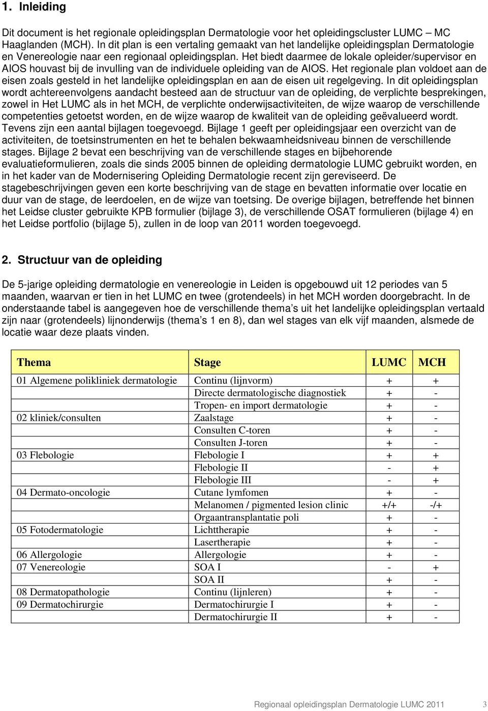 Het biedt daarmee de lokale opleider/supervisor en AIOS houvast bij de invulling van de individuele opleiding van de AIOS.