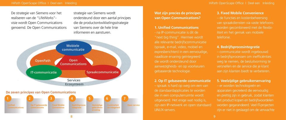 over de hele linie informeren en aansturen.