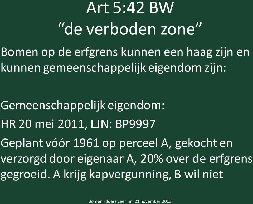 mei 2011, LJN: BP9997 Geplant vóór 1961 op perceel A, gekocht en verzorgd