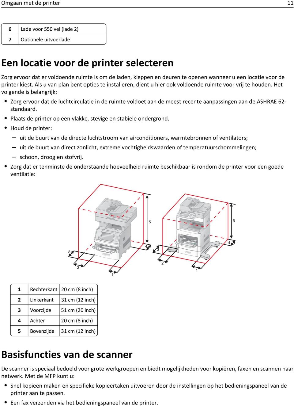 Het volgende is belangrijk: Zorg ervoor dat de luchtcirculatie in de ruimte voldoet aan de meest recente aanpassingen aan de ASHRAE 62- standaard.