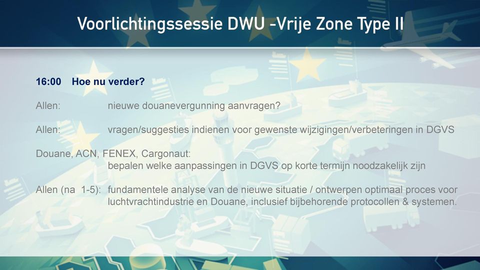 Cargonaut: bepalen welke aanpassingen in DGVS op korte termijn noodzakelijk zijn Allen (na 1-5):