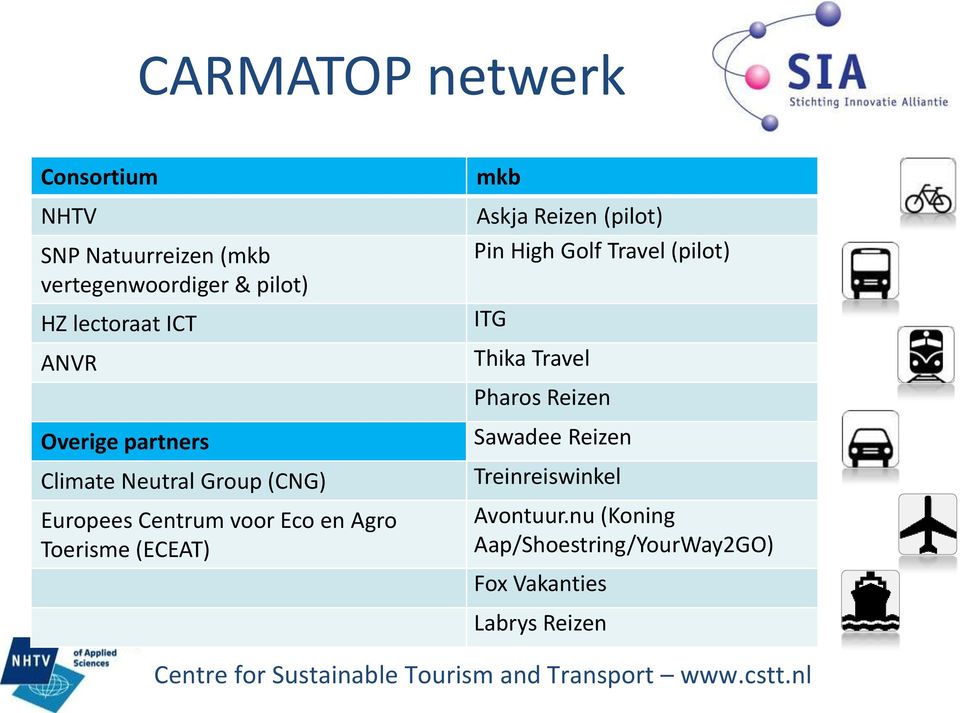 (ECEAT) mkb Askja Reizen (pilot) Pin High Golf Travel (pilot) ITG Thika Travel Pharos Reizen