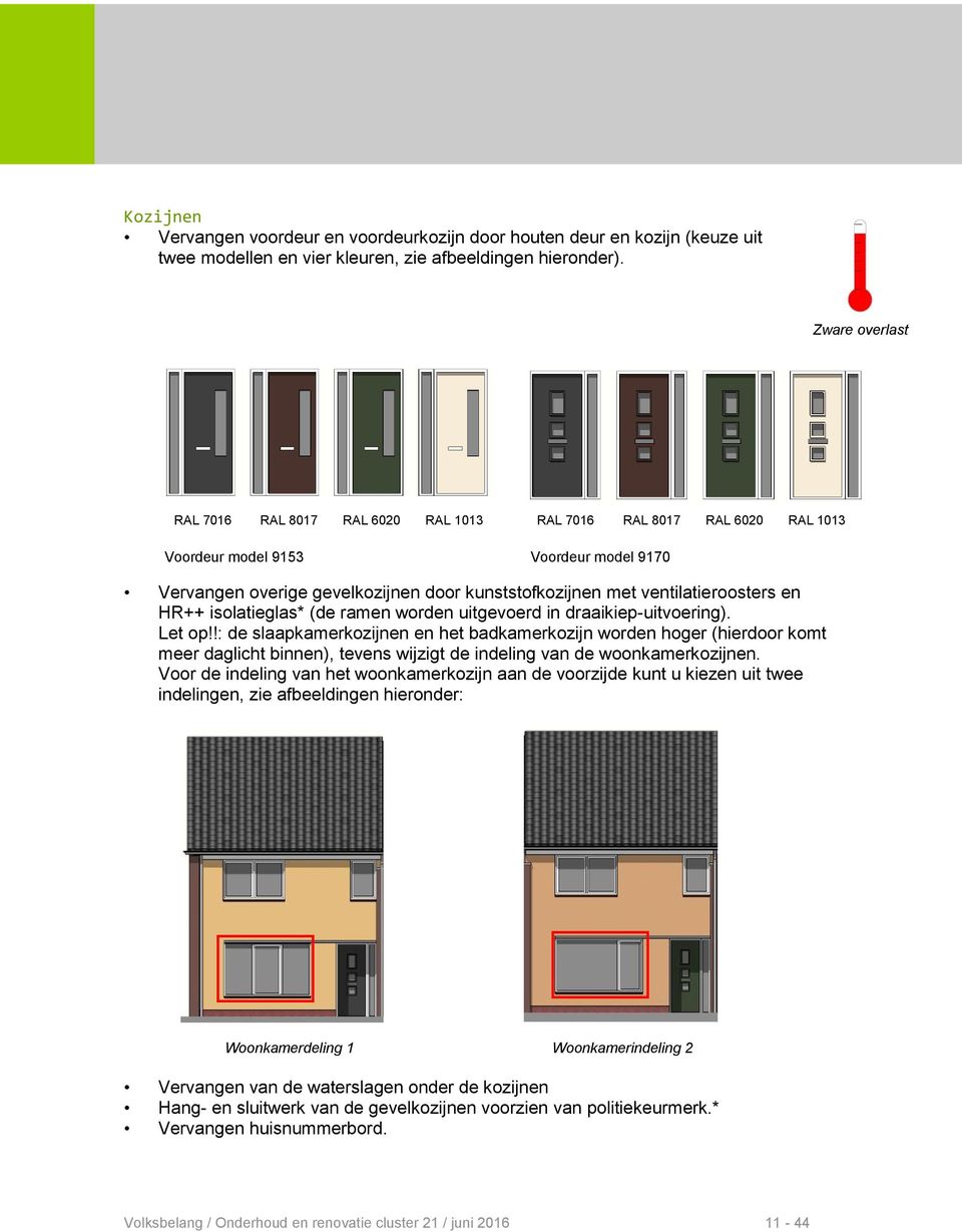 ventilatieroosters en HR++ isolatieglas* (de ramen worden uitgevoerd in draaikiep-uitvoering). Let op!