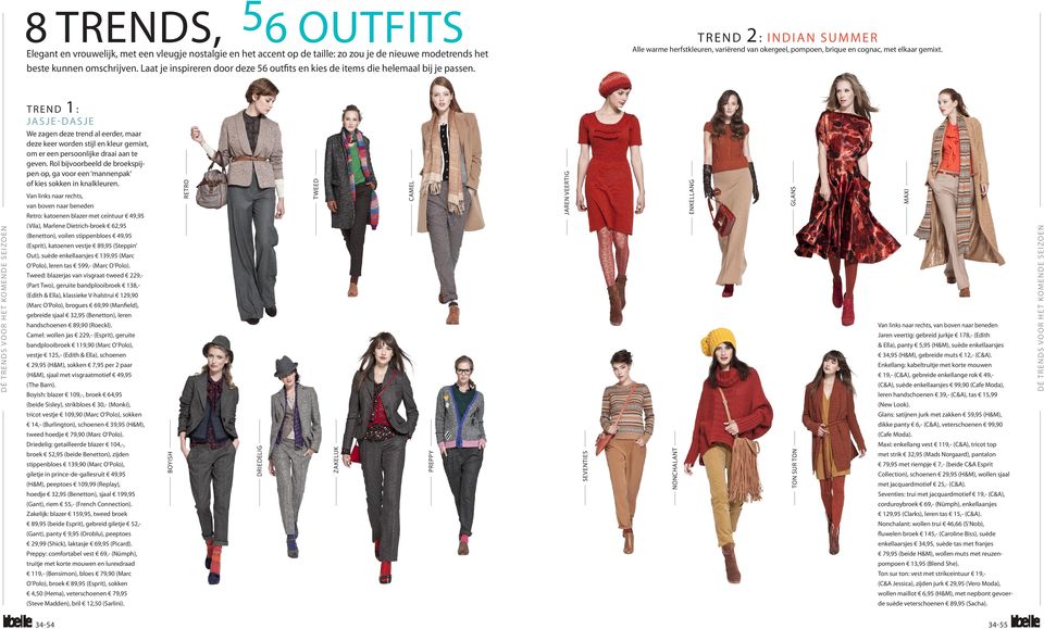 Laat je inspireren door deze 56 outfits en kies de items die helemaal bij je passen.