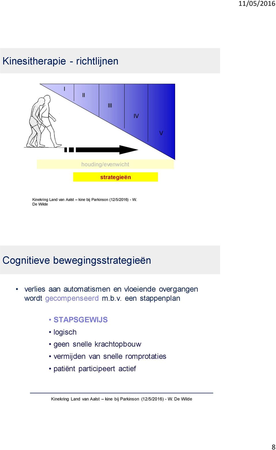 De Wilde Cognitieve bewegingsstrategieën verlies aan automatismen en vloeiende overgangen