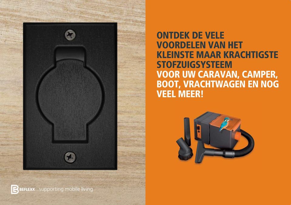 STOFZUIGSYSTEEM VOOR UW CARAVAN,