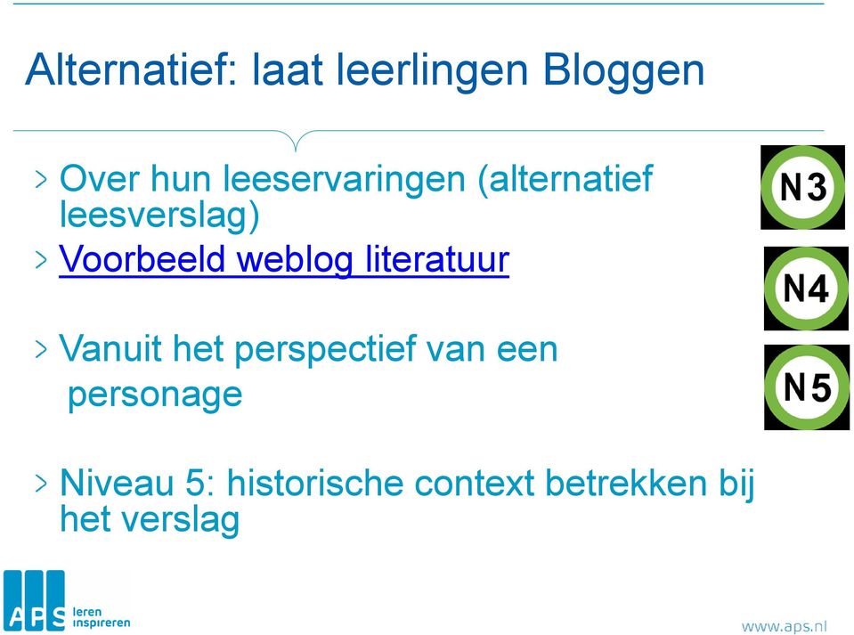 weblog literatuur Vanuit het perspectief van een