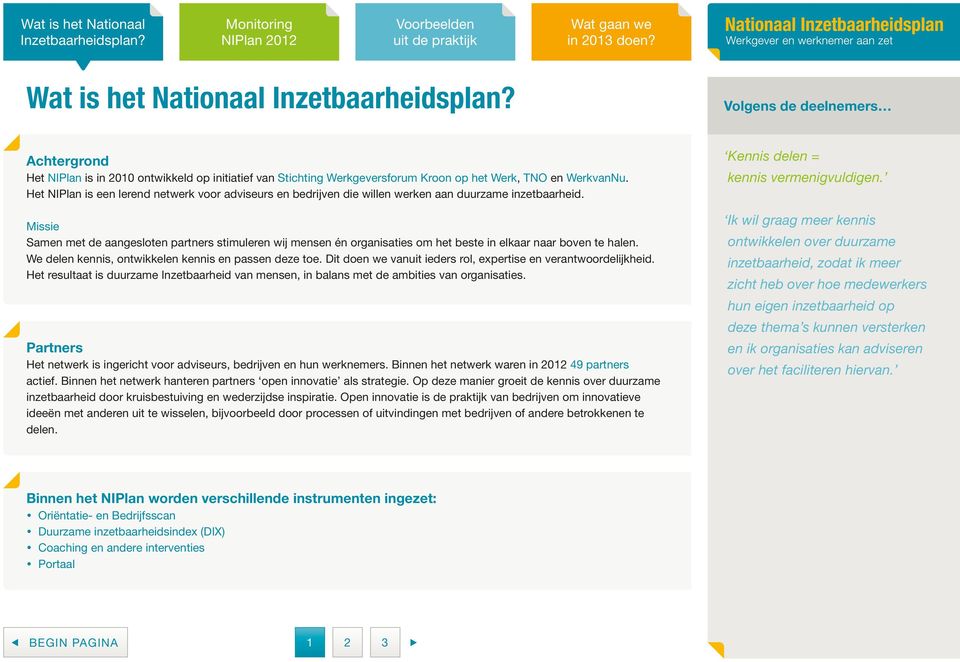 Missie Samen met de aangesloten partners stimuleren wij mensen én organisaties om het beste in elkaar naar boven te halen. We delen kennis, ontwikkelen kennis en passen deze toe.