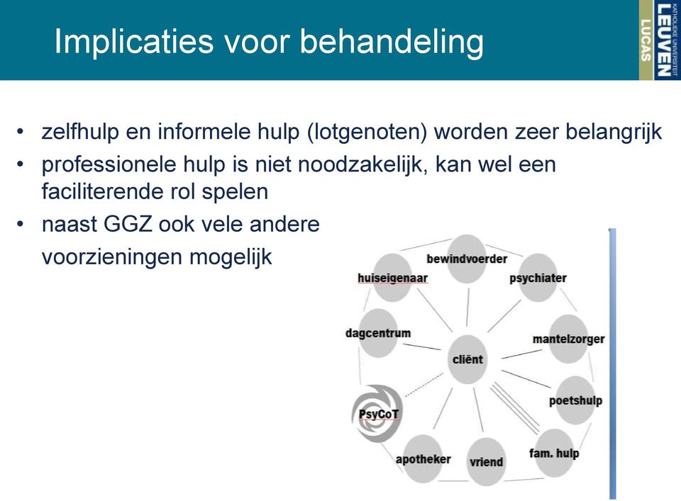 hulp is niet noodzakelijk, kan wel een faciliterende