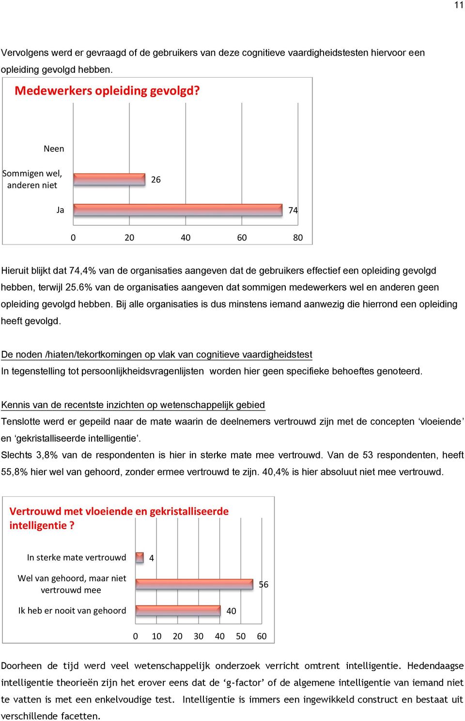 6% van de organisaties aangeven dat sommigen medewerkers wel en anderen geen opleiding gevolgd hebben. Bij alle organisaties is dus minstens iemand aanwezig die hierrond een opleiding heeft gevolgd.