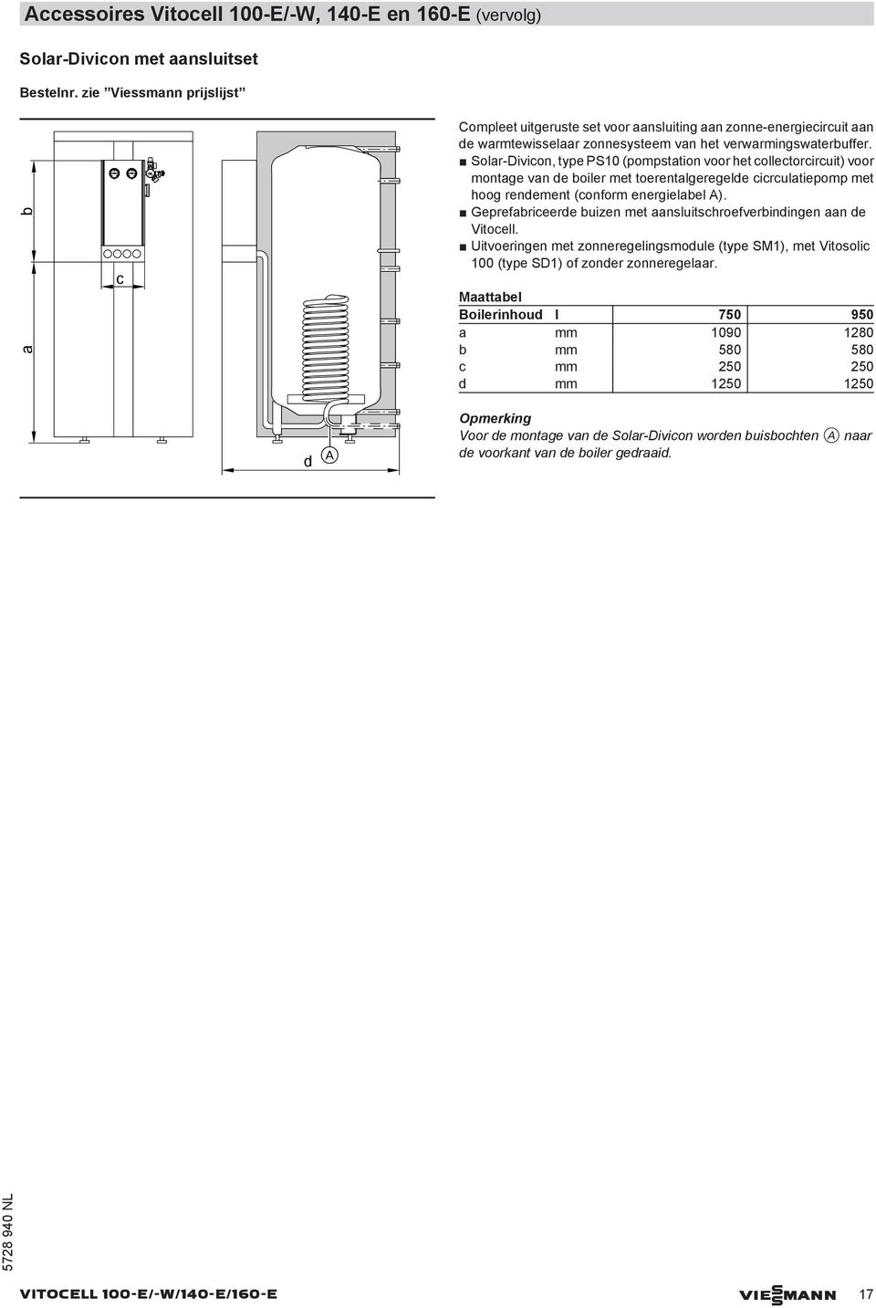 Solar-Divicon, type PS10 (pompstation voor het collectorcircuit) voor montage van de oiler met toerentalgeregelde cicrculatiepomp met hoog rendement (conform energielael A).