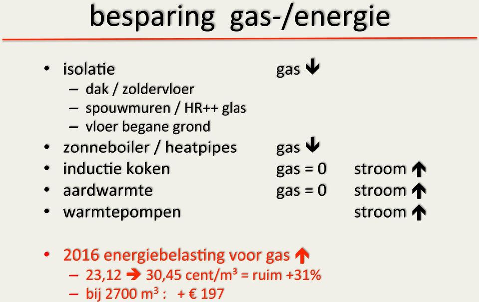 = 0 stroom é aardwarmte gas = 0 stroom é warmtepompen stroom é 2016