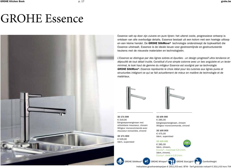 Essence is de ideale keuze voor gestroomlijnde en gestructureerde keukens met de nieuwste materialen en technologieën.