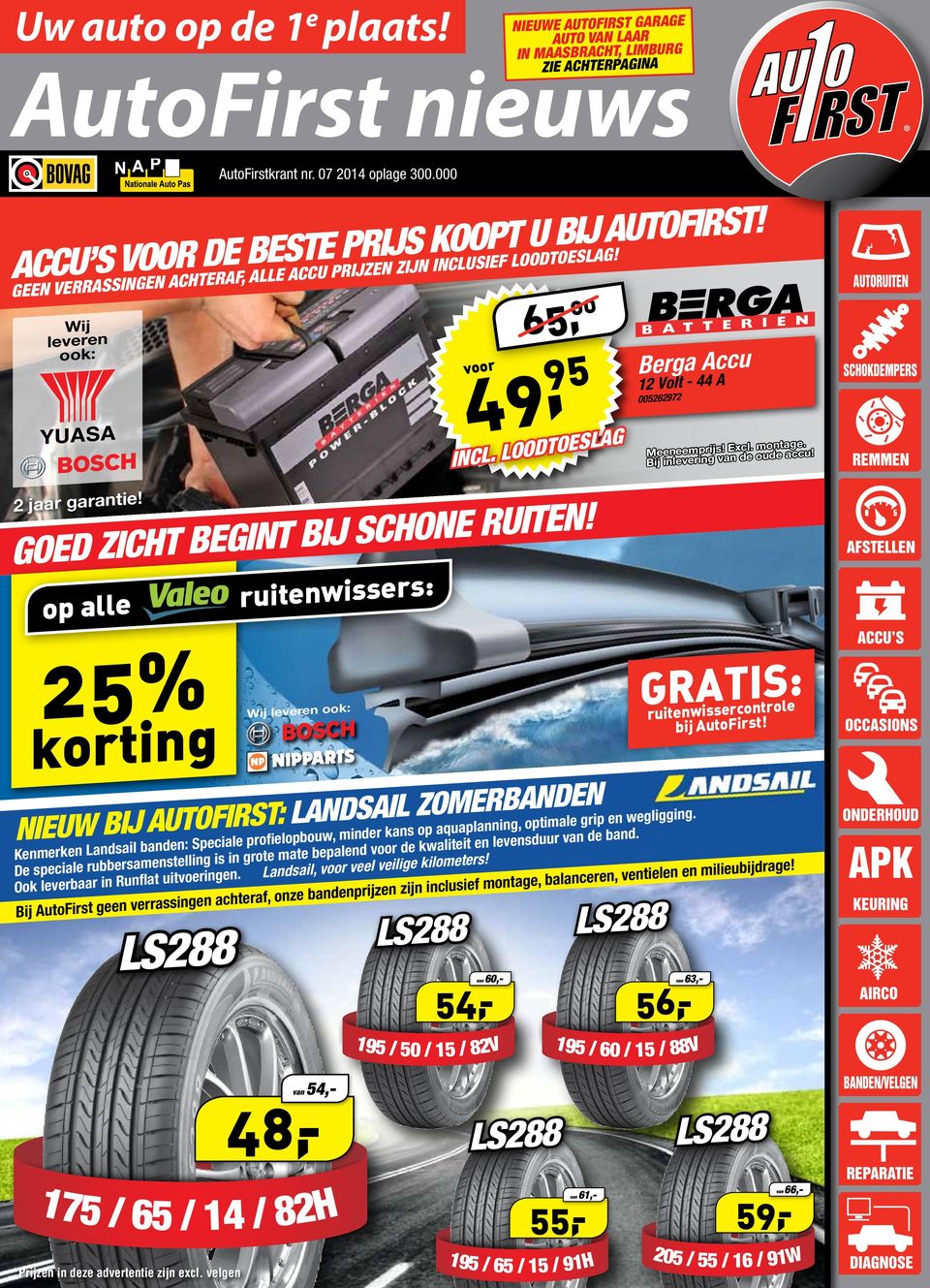 Loodtoes Berga AcA cu 12 Volt - 44 005262972 cl. montage. Meeneemprijs! x oude accu! de n va ing er Bij inlev 2 jaar garantie!