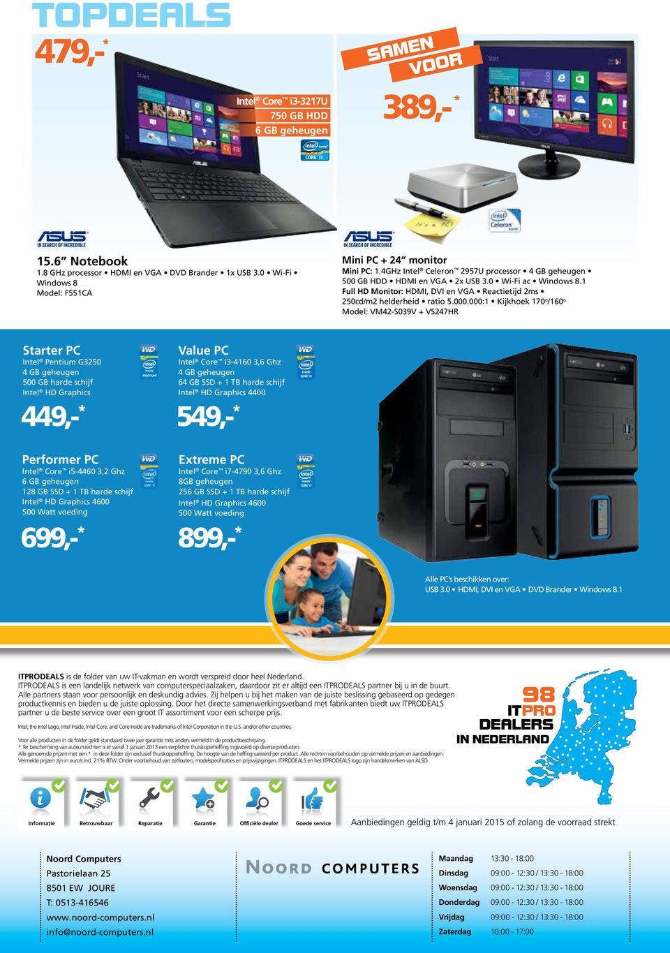 0 Wi-Fi ac Full HD Monitor: HDMI, DVI en VGA Reactietijd 2ms 250cd/m2 helderheid ratio 5.000.