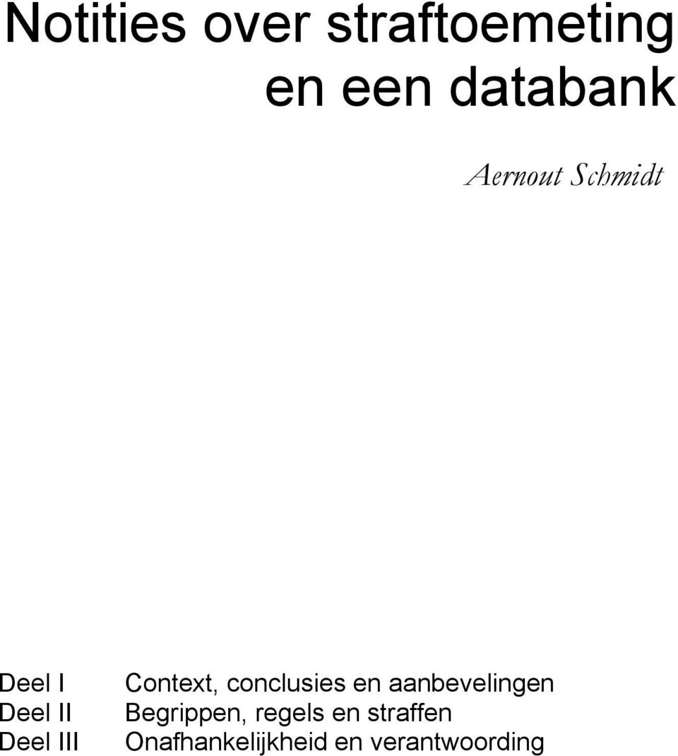 Context, conclusies en aanbevelingen