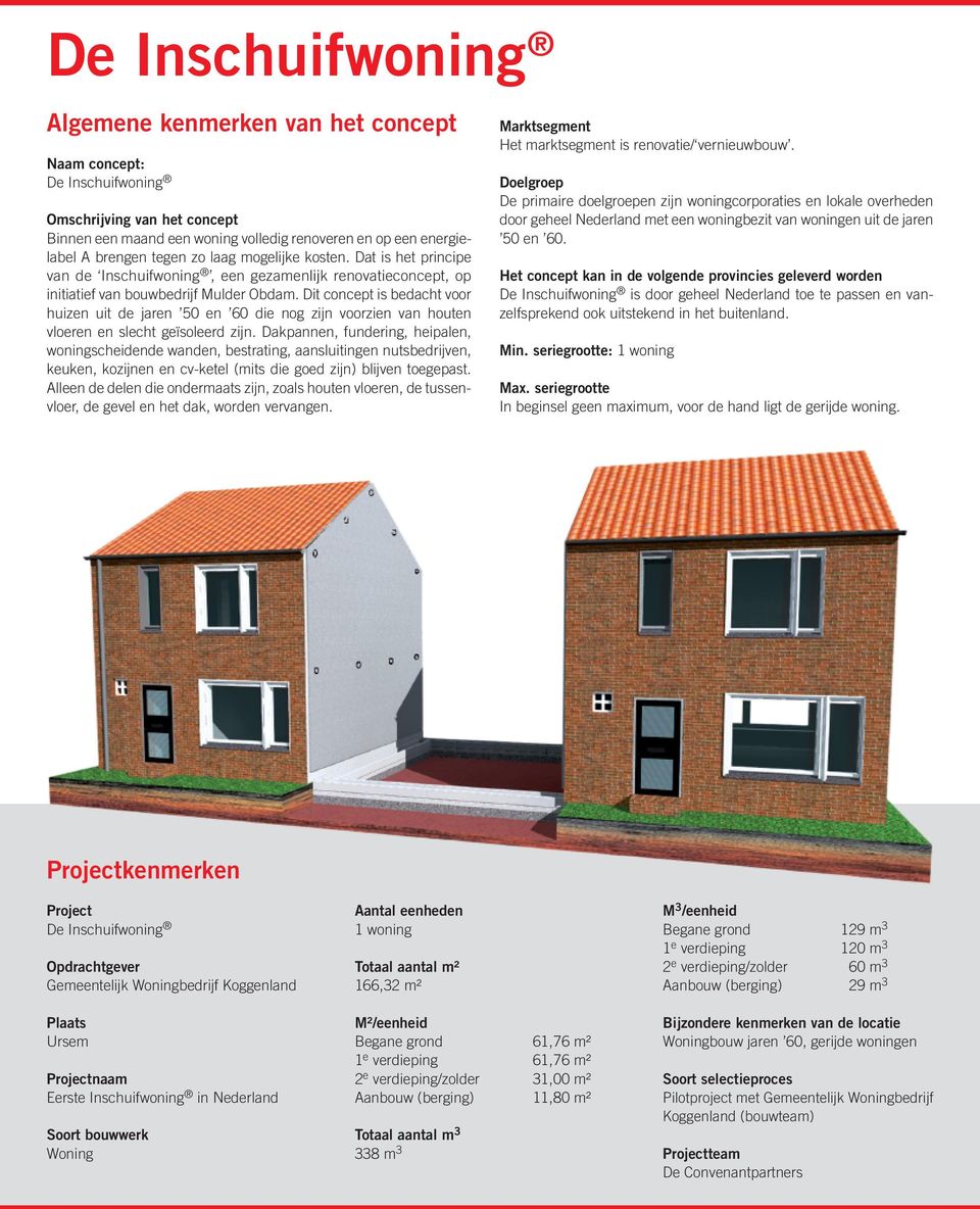 Dit concept is bedacht voor huizen uit de jaren 50 en 60 die nog zijn voorzien van houten vloeren en slecht geïsoleerd zijn.