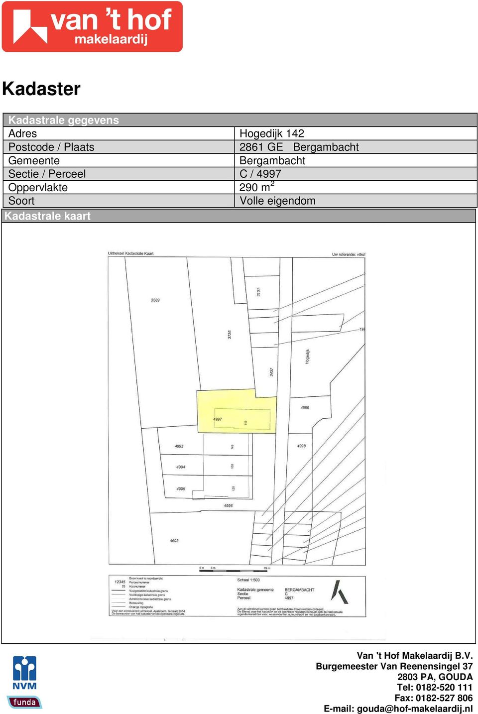 Perceel C / 4997 Oppervlakte 290 m 2 Soort Volle eigendom