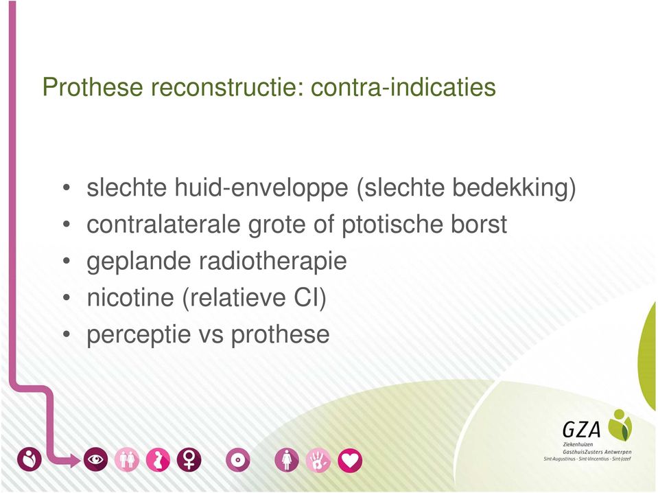 contralaterale grote of ptotische borst geplande