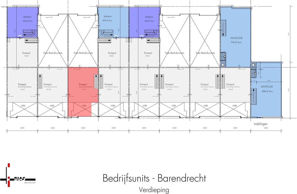 Bedrijfsruimte Vide Bedrijfsruimte 34m2 34m2 34m2 1500 100 1200 75 1100 4825 41m2 41m2 41m2 41m2 41m2 41m2 41m2 41m2