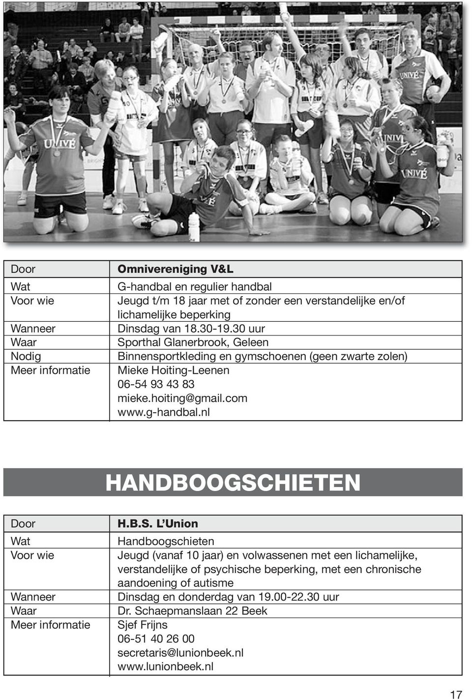 g-handbal.nl HANDBOOGSC