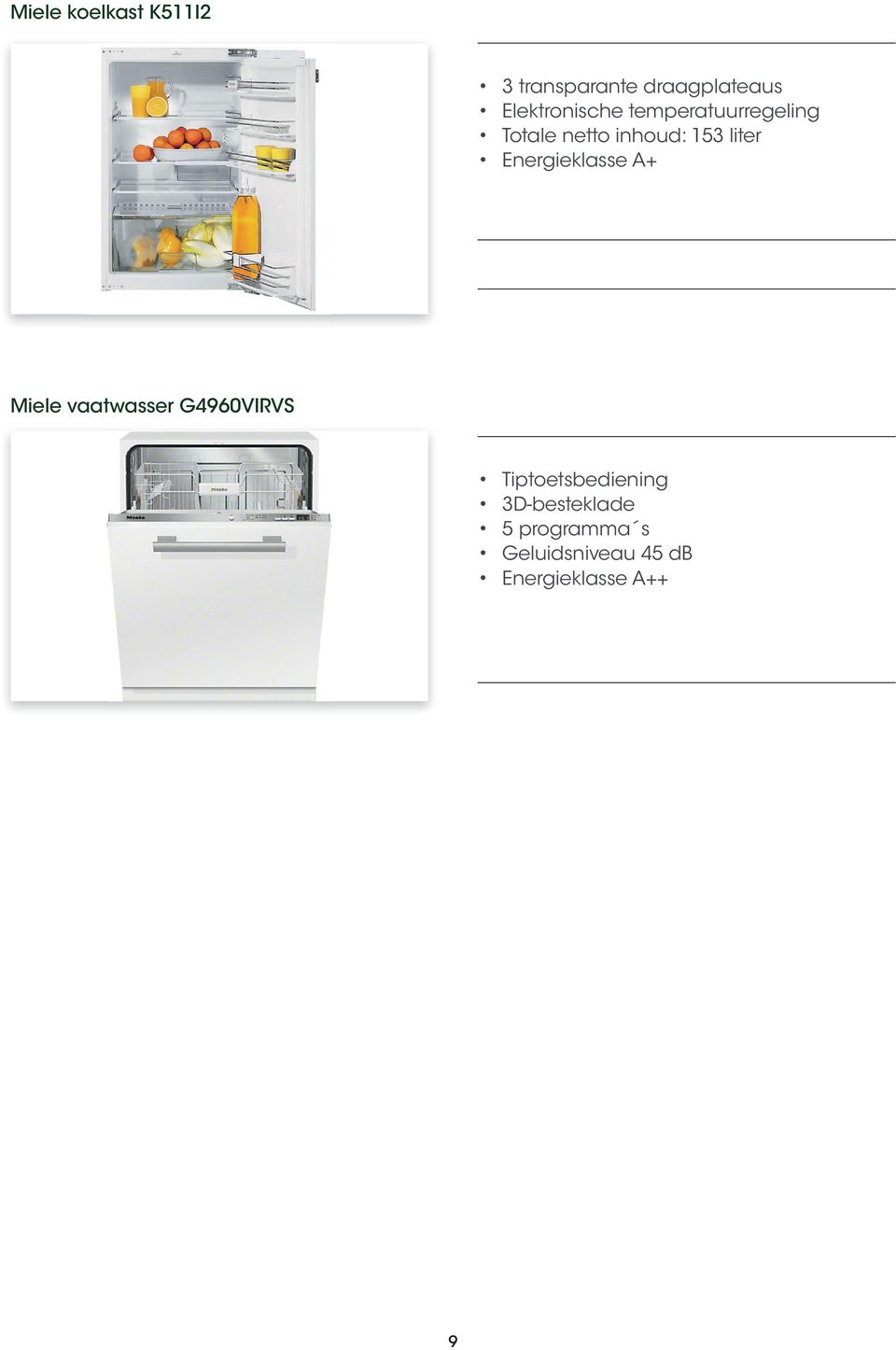 liter Energieklasse A+ Miele vaatwasser G4960VIRVS