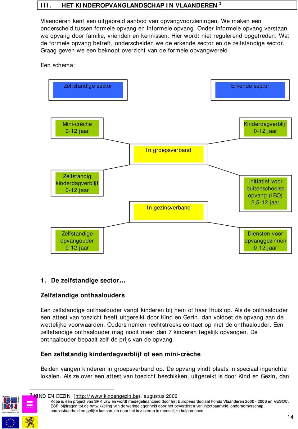 Wat de formele opvang betreft, onderscheiden we de erkende sector en de zelfstandige sector. Graag geven we een beknopt overzicht van de formele opvangwereld.