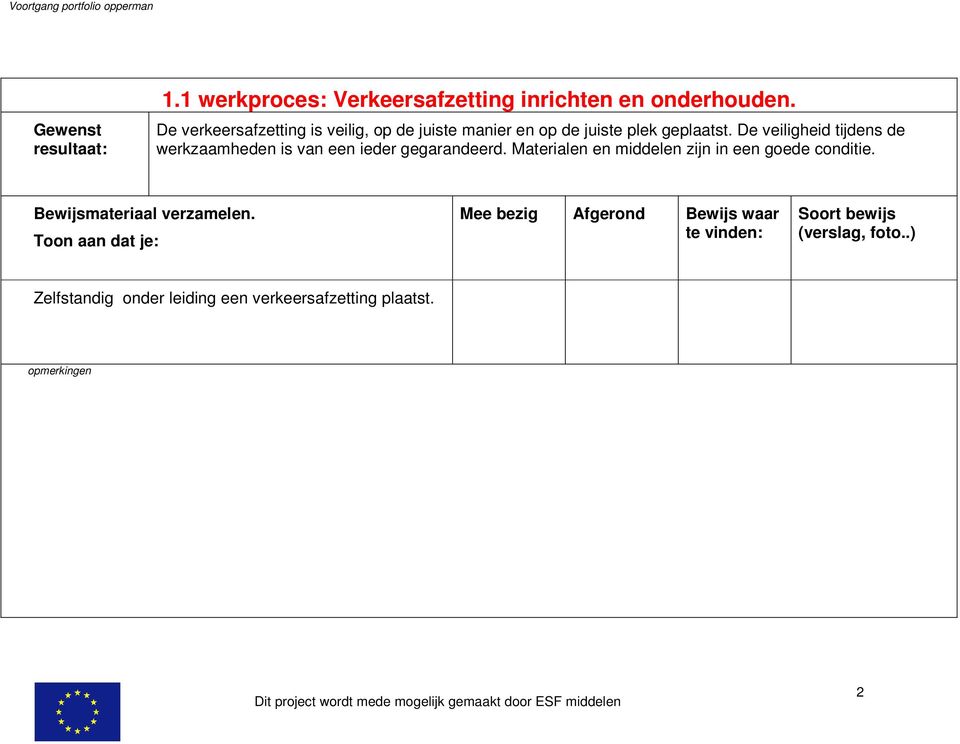 geplaatst. De veiligheid tijdens de werkzaamheden is van een ieder gegarandeerd.