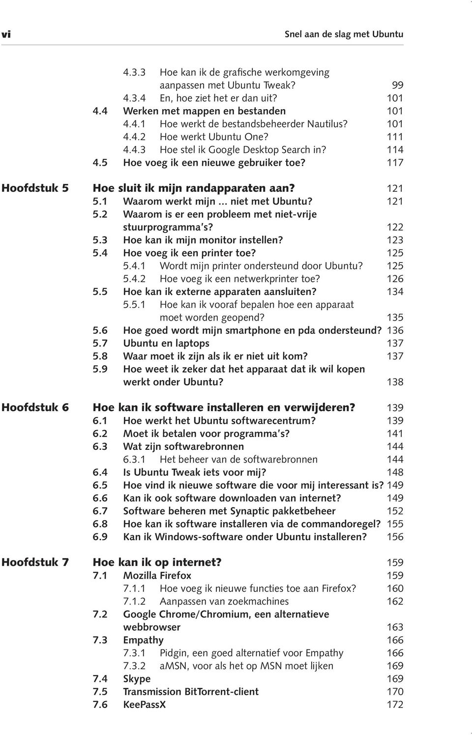 1 Waarom werkt mijn... niet met Ubuntu? 121 5.2 Waarom is er een probleem met niet-vrije stuurprogramma s? 122 5.3 Hoe kan ik mijn monitor instellen? 123 5.4 