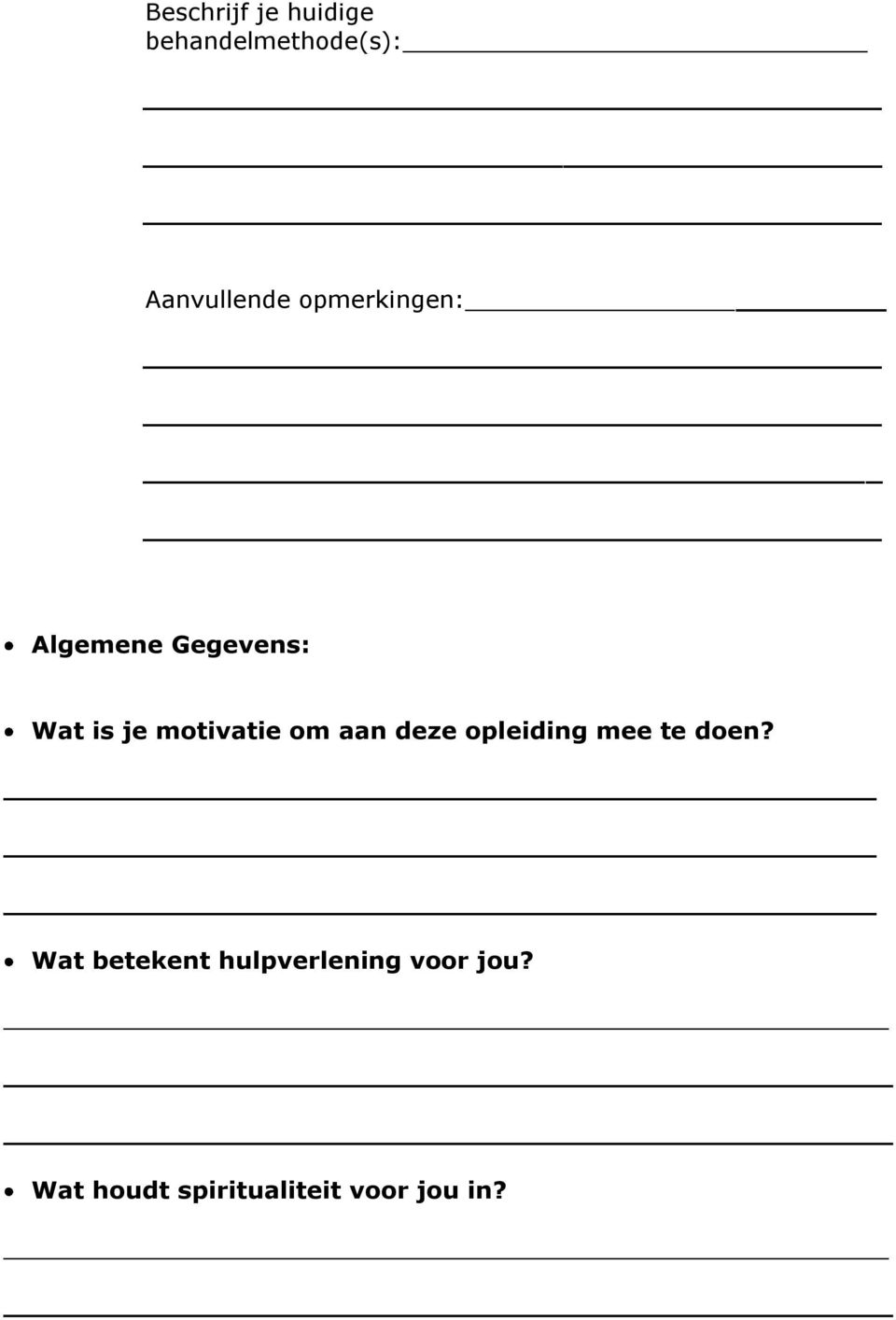 om aan deze opleiding mee te doen?