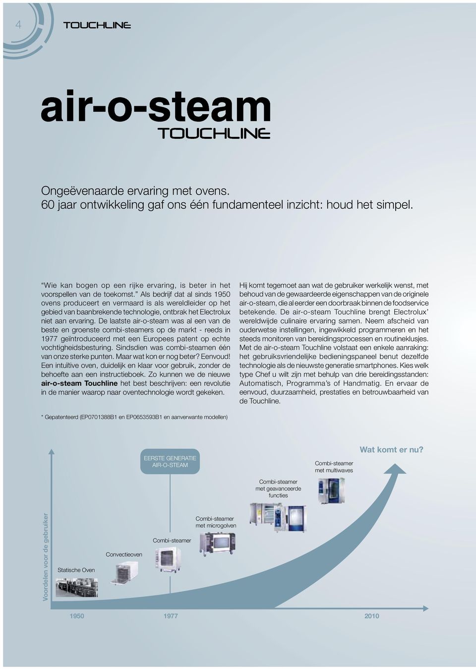 De laatste air-o-steam was al een van de beste en groenste combi-steamers op de markt - reeds in 1977 geïntroduceerd met een Europees patent op echte vochtigheidsbesturing.
