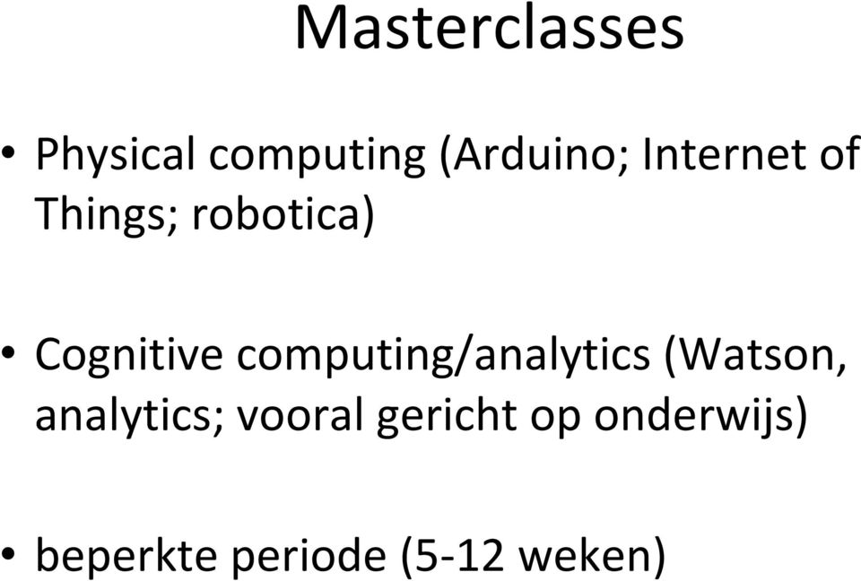 computing/analytics (Watson, analytics;