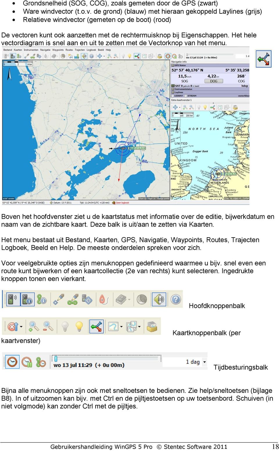 Het hele vectordiagram is snel aan en uit te zetten met de Vectorknop van het menu.