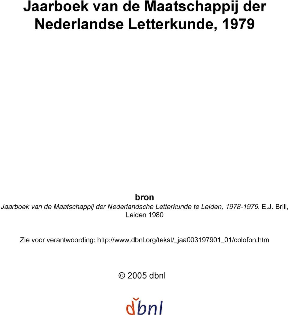 te Leiden, 1978-1979. E.J.