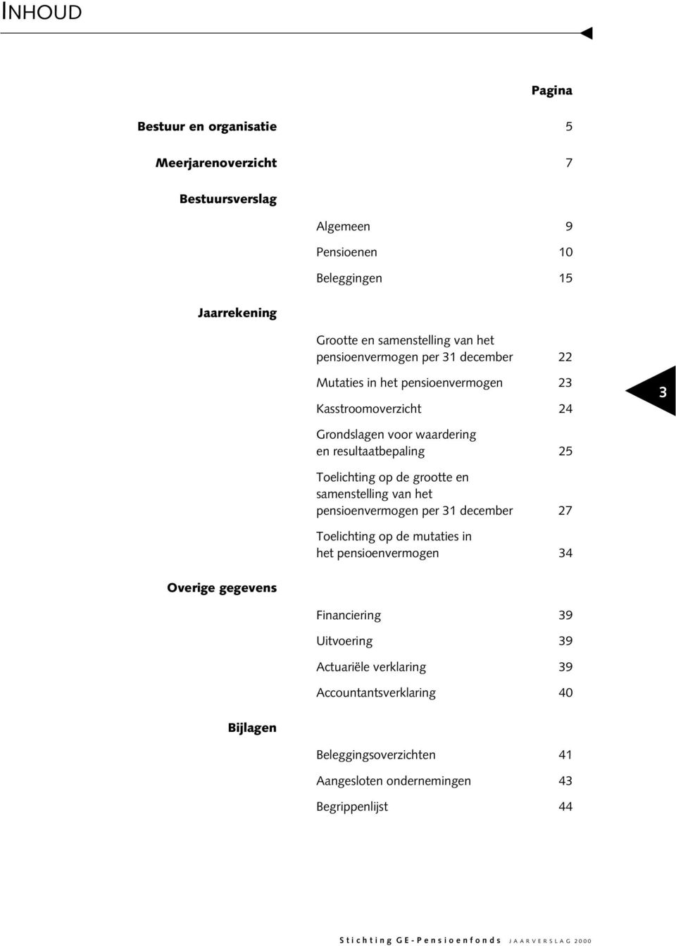 Toelichting op de grootte en samenstelling van het pensioenvermogen per 31 december 27 Toelichting op de mutaties in het pensioenvermogen 34 Overige