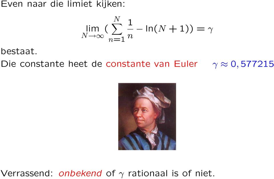 Die constante heet de constante van Euler