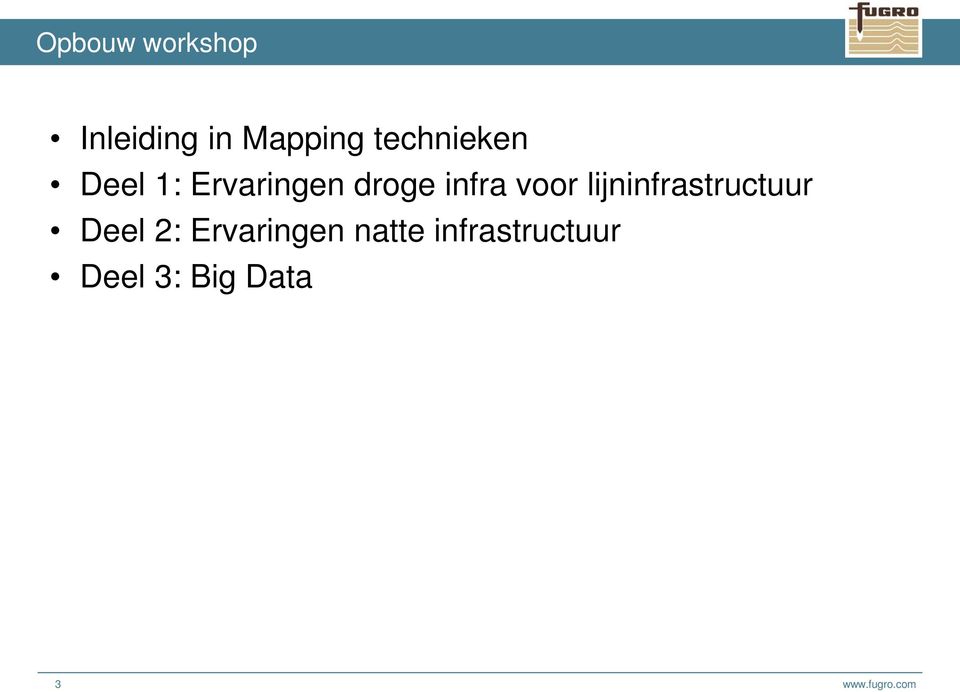 infra voor lijninfrastructuur Deel 2: