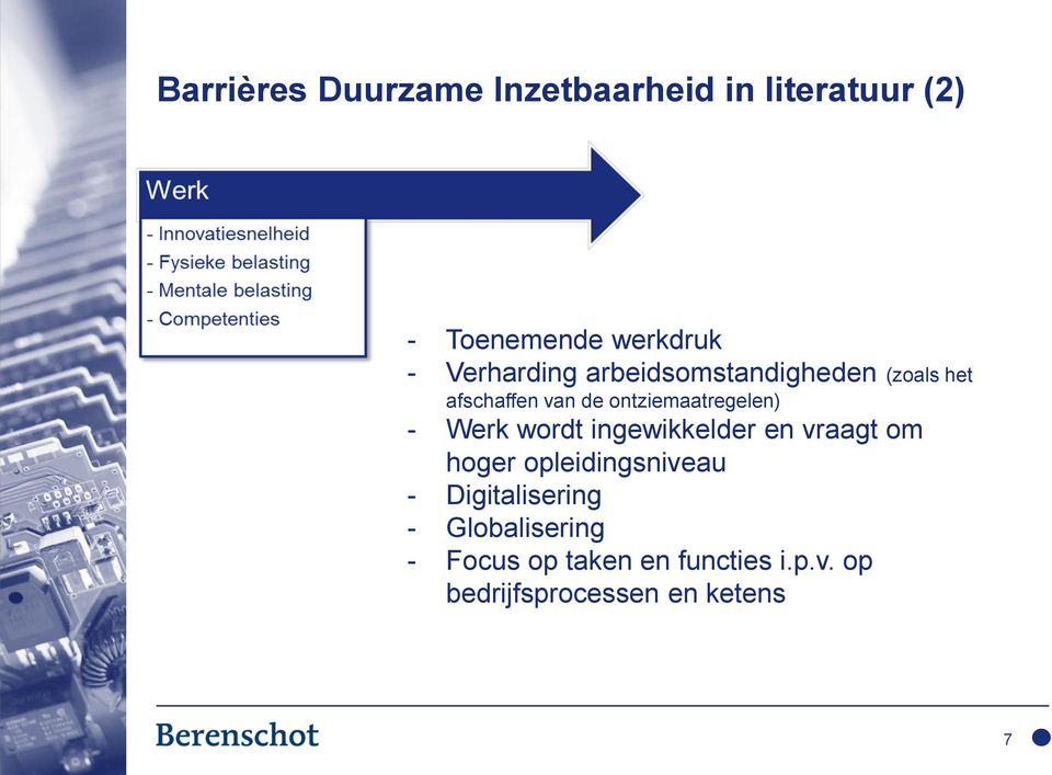 ontziemaatregelen) - Werk wordt ingewikkelder en vraagt om hoger