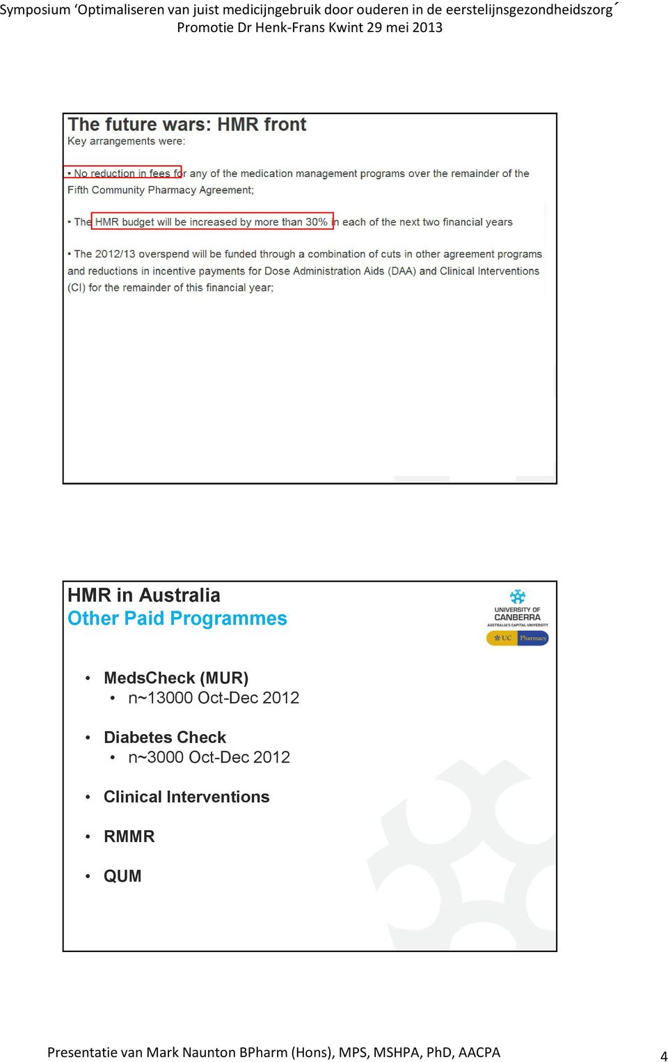 n~3000 Oct-Dec 2012 Clinical Interventions RMMR QUM