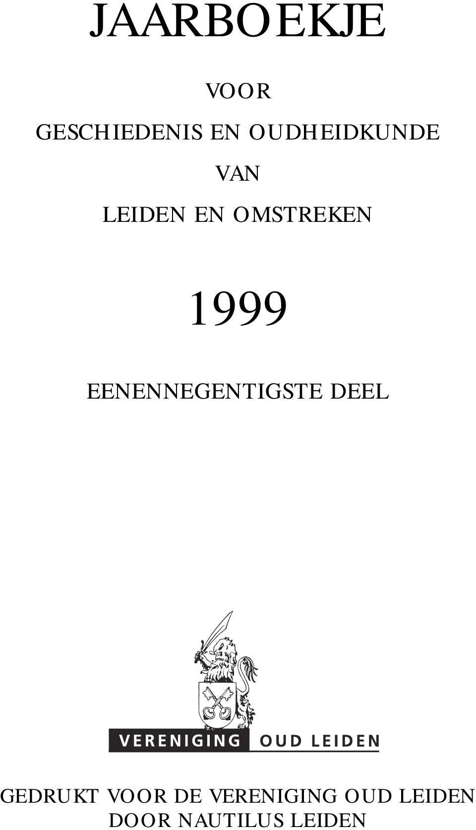 1999 EENENNEGENTIGSTE DEEL GEDRUKT