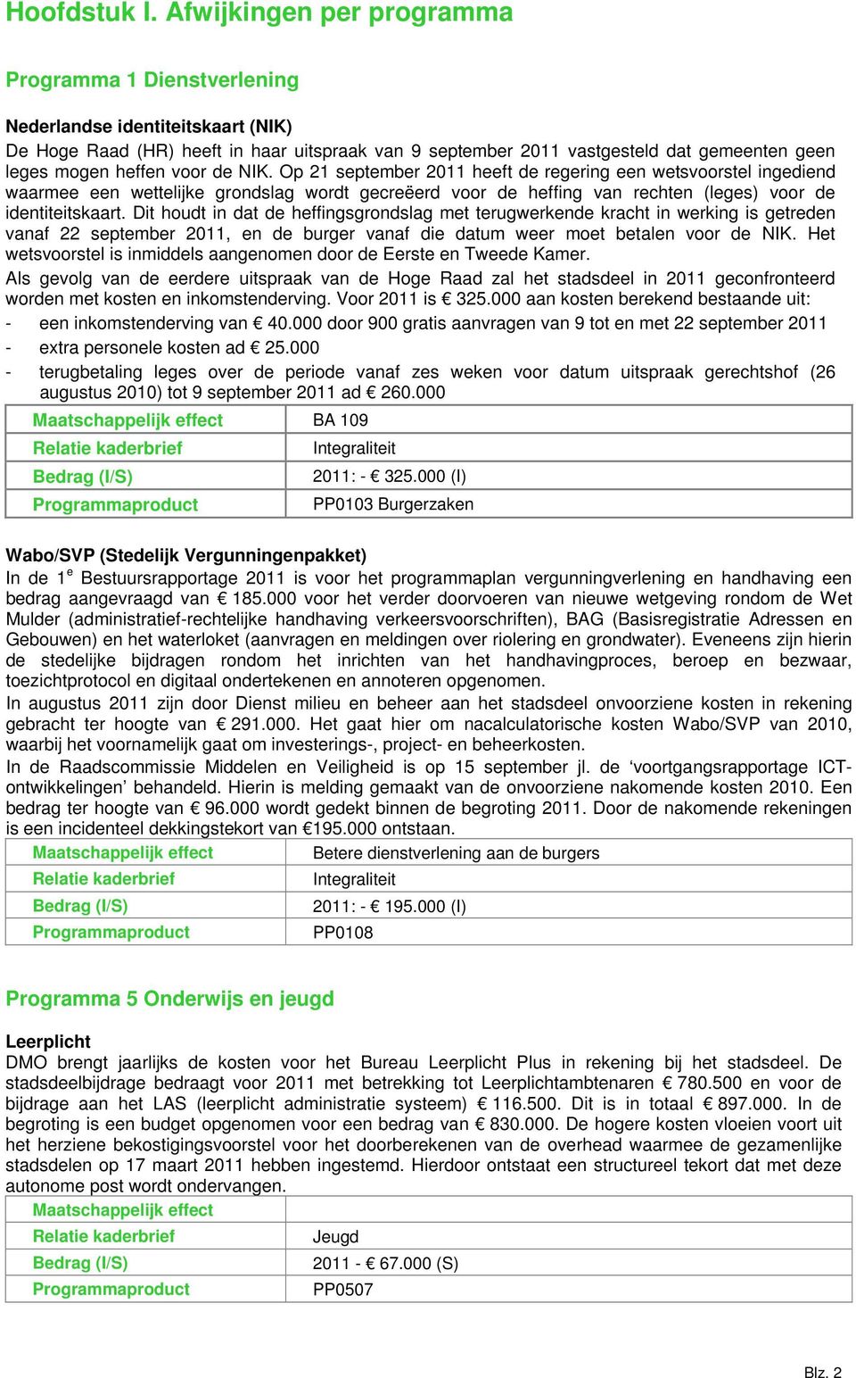 heffen voor de NIK. Op 21 september 2011 heeft de regering een wetsvoorstel ingediend waarmee een wettelijke grondslag wordt gecreëerd voor de heffing van rechten (leges) voor de identiteitskaart.